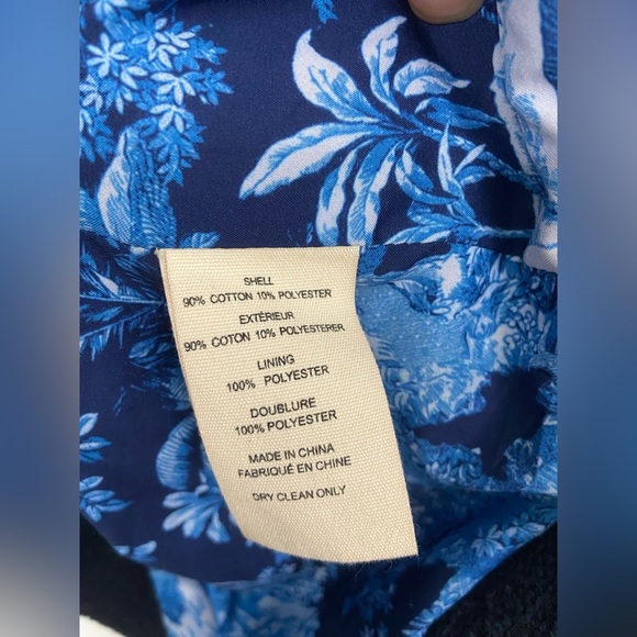 L'AGENCE Chamberlain Boucle Tweed Blazer Jacket Navy Blue Size 14 - Picture 4 of 11